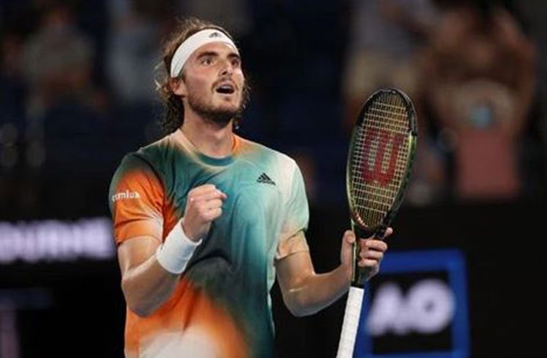 Stefanos Tsitsipas reached his fifth Grand Slam quarter-finals