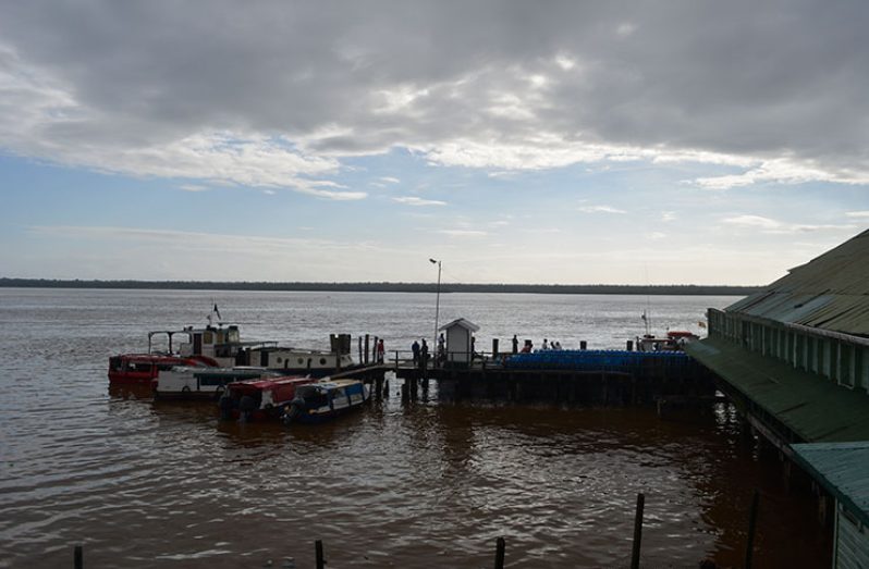 Early morning activity on the Bartica Stelling