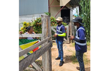 Members of the Environmental Protection Agency (EPA) during a recent outreach and community engagement initiative along the Essequibo Coast, Region 2, as part of its ongoing efforts to respond to the growing number of environmental complaints