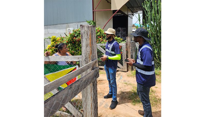 Members of the Environmental Protection Agency (EPA) during a recent outreach and community engagement initiative along the Essequibo Coast, Region 2, as part of its ongoing efforts to respond to the growing number of environmental complaints