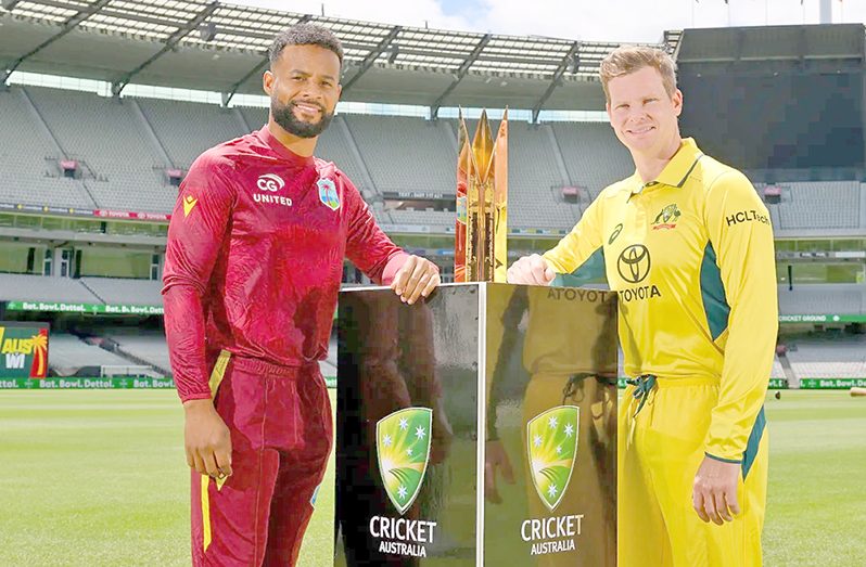 Shai Hope and Steven Smith ahead of the ODI series•Jan 31, 2024•Getty Images