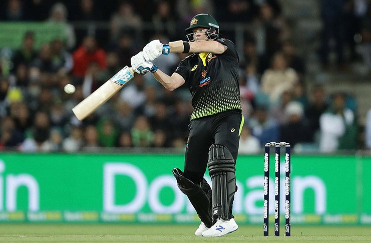 Steve Smith ‘s unbeaten 80 from 51 balls gave the Aussies a 1-0 lead in the T20 series.