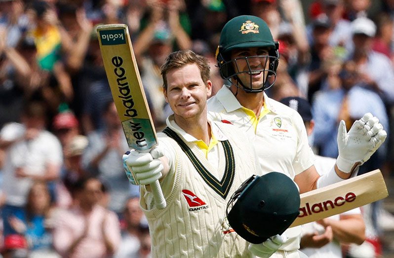 Australia No.4, who made his Test debut at the home of cricket and was concussed there four years ago, becomes fastest to 32 Test hundreds.