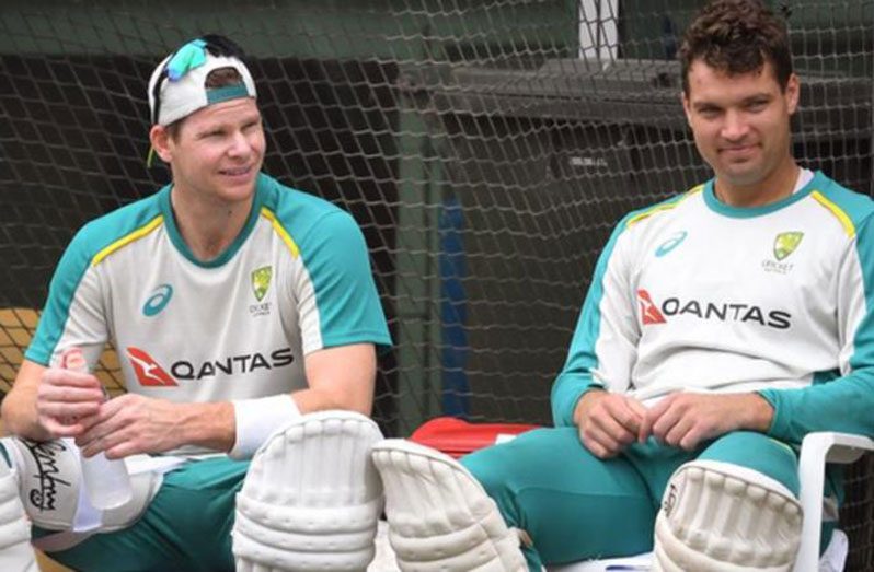 Steve Smith (left) says he is fit again after suffering concussion during a T20 international last month.