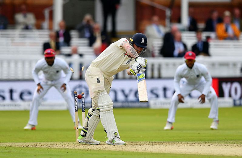 Stokes was eventually bowled by Shannon Gabriel for 60, two balls after a no-ball dismissal. (Getty Images)