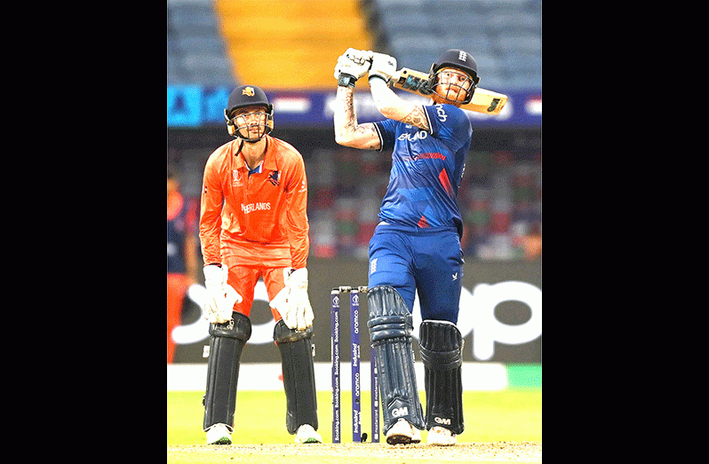 Ben Stokes goes big (Nov 08, 2023 Getty Images)