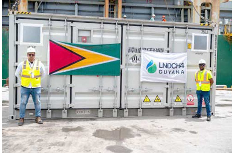 Guyana announced the arrival of BESS Friday at the John Fernandes wharf