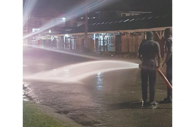 The activity kicked off at 04:00 hours, Wednesday morning, in the streets around Bourda Market