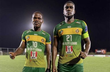 GDF strikers Colin Nelson and Abumchi Opara