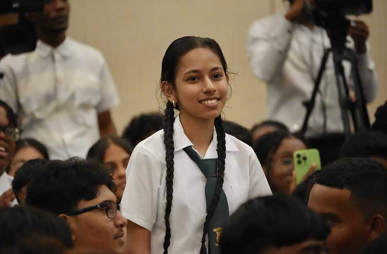 Nitya Narine of Tagore High School is among the most outstanding performers in this year’s preliminary CXC results (Sachin Persaud Photos)