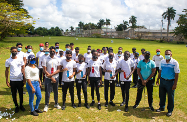 Some of the students during their practice sessions at the GGA Academy as they prepare for their CSEC Physical Education exams