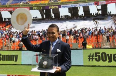 Sunil Gavaskar celebrating the 50th anniversary of his Test debut  (BCCI)