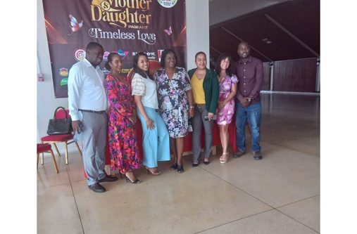 Producer of the annual Mother and Daughter Pageant, Dr. Sulan Fung and her mother, Mrs. Ingrid Fung, flanked by sponsors at Thursday’s media launch.