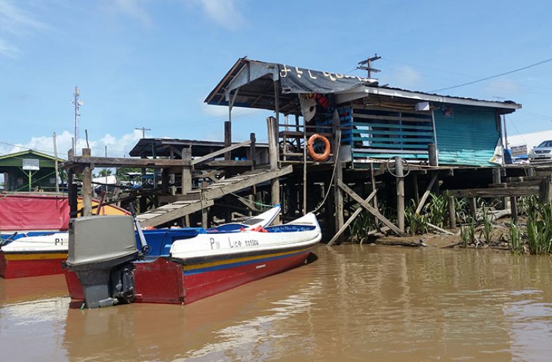 The Supenaam Landing, in its dilapidated state