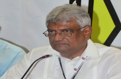 Outgoing Chairman of GECOM, Dr. Steve Surujbally