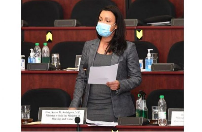 Minister within the Ministry of Housing and Water, Susan Rodrigues