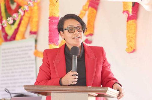 Minister within the Ministry of Housing and Water, Susan Rodrigues speaking
