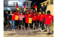 Minister Susan Rodrigues actively engages in mounting election paraphernalia across Georgetown as part of campaign preparations