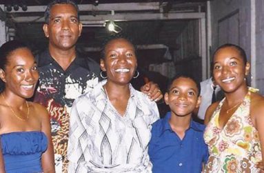 Suzanne Plummer with her husband and children
