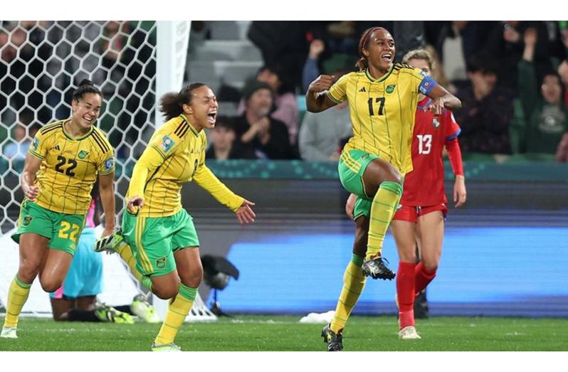 Allyson Swaby (number 17) has scored Jamaica's only goal of the 2023 Women's World Cup so far.