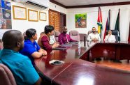 Minister of Home Affairs, Oneidge Walrond, flanked by other officials at the meeting, said strengthening local expertise is ultimately about improving the delivery of justice