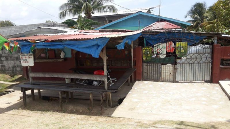 The house in which the man lived with his family