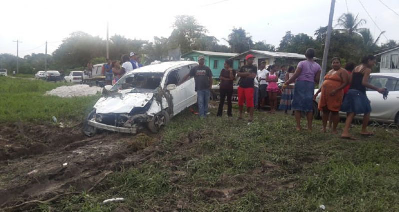 The vehicle in which the young men were traveling