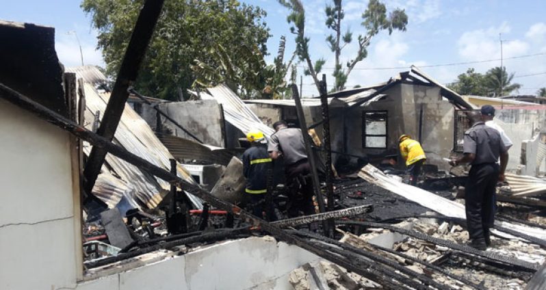 Investigators combing the rubble, looking for clues of what may have started the fire