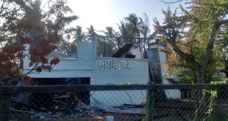 What’s left of Ms Denny’s house after the fire (Photo by Asif Hakim)