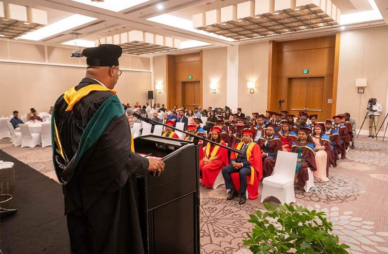 Speaking to the doctors in the Texila American University (TAU) graduating class of 2023, the Minister of Public Works, Bishop Juan Edghill, made the remarks on Monday night at the Guyana Marriott Hotel in Georgetown