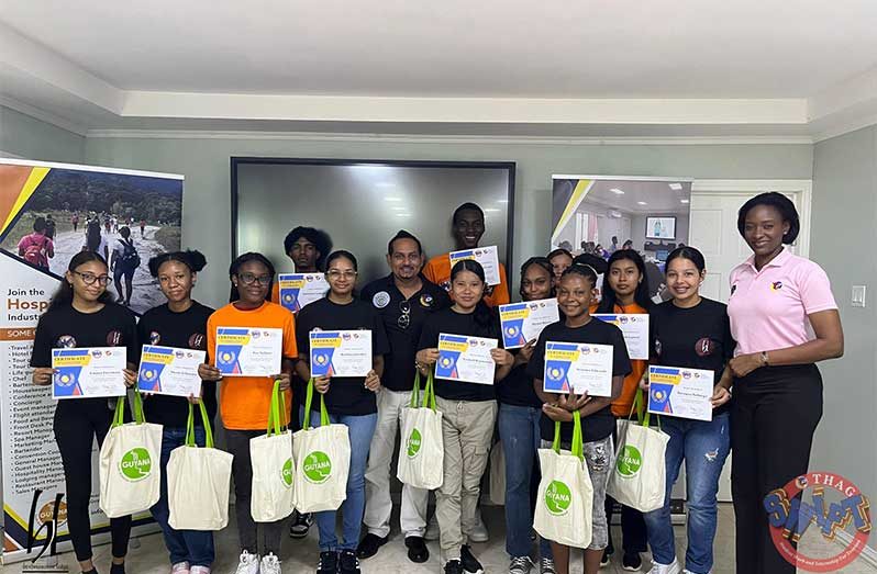 THAG officials during the certificate handover ceremony with interns