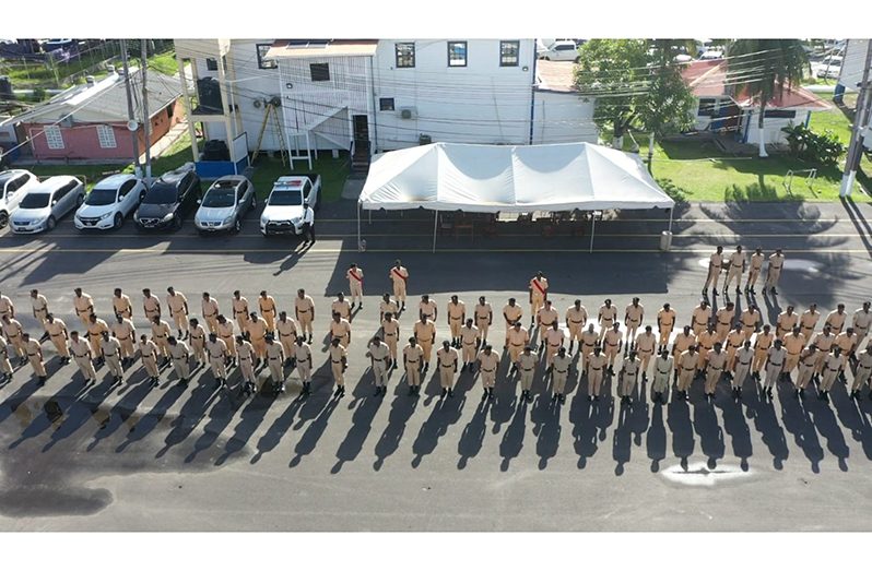 Aerial of TSU ranks at Thursday’s muster