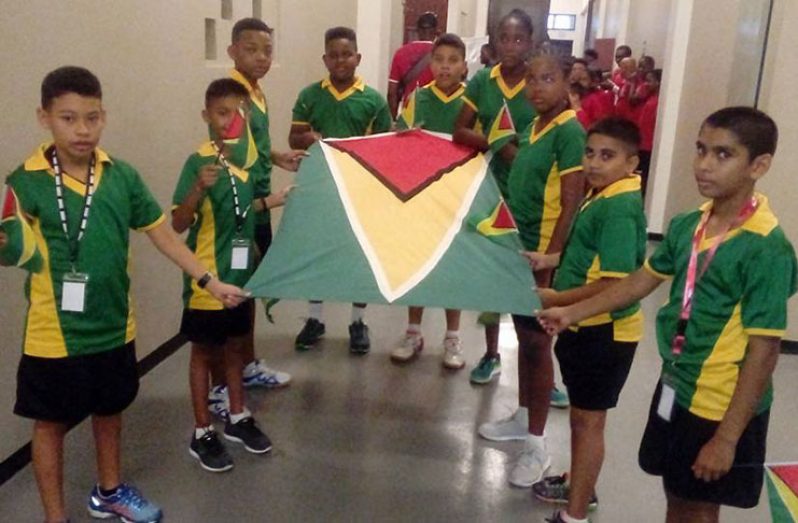The Guyana table tennis team in Jamaica
