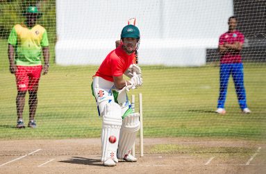 Tagenarine Chanderpaul during his net session.