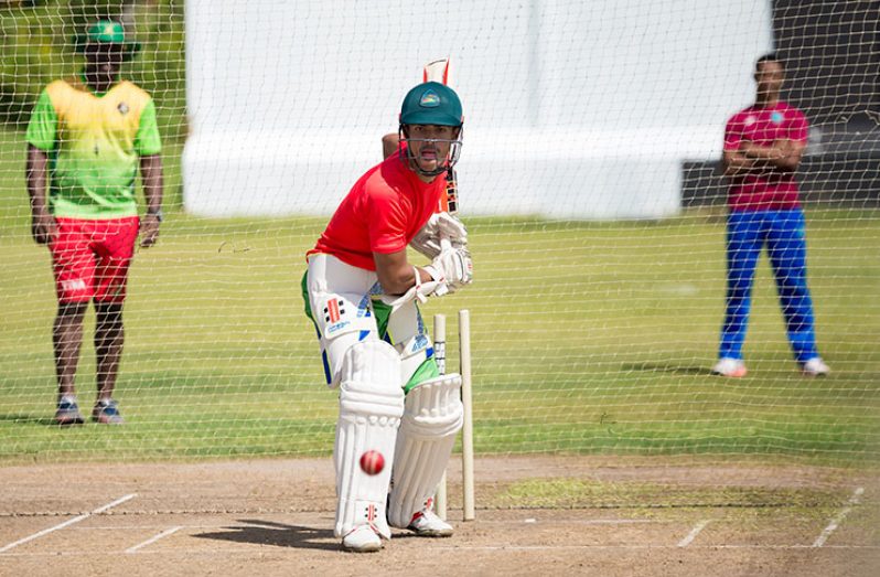 Tagenarine Chanderpaul during his net session.