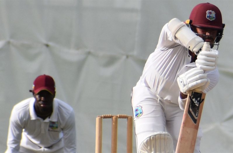 Tagenarine Chanderpaul during his knock of 53