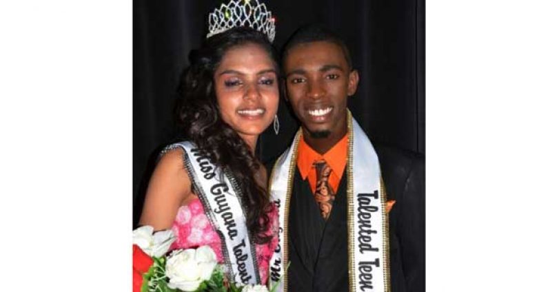 The beaming Mr. and Miss Talented Teen 2014 after winning the coveted titles last Sunday