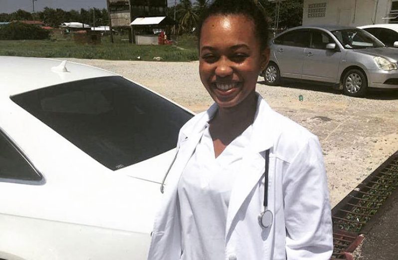 Final-year medical student at the University of Guyana (UG), Tamara Williams