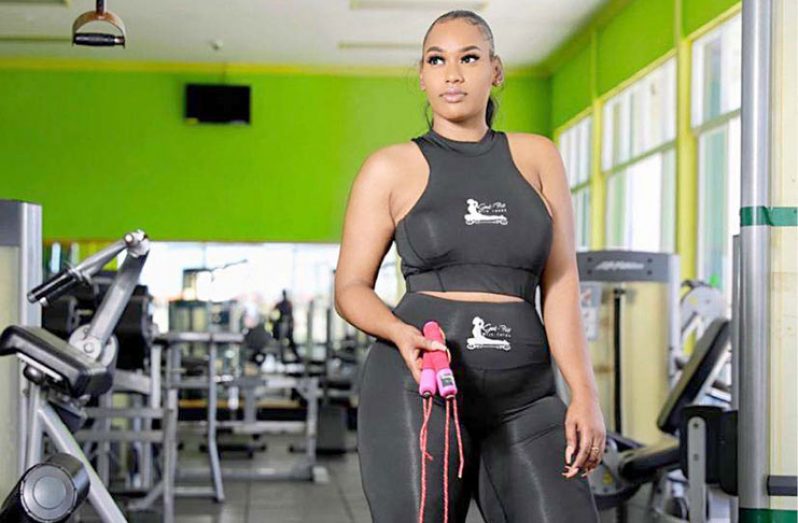 Owner of Get Fit with Tandy gym wear line, Tandika Morgan wearing her gears