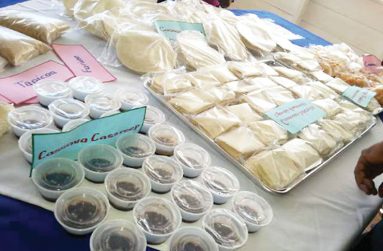 Some of the products that are made for sale by the women at the Rising Sun Processing facility