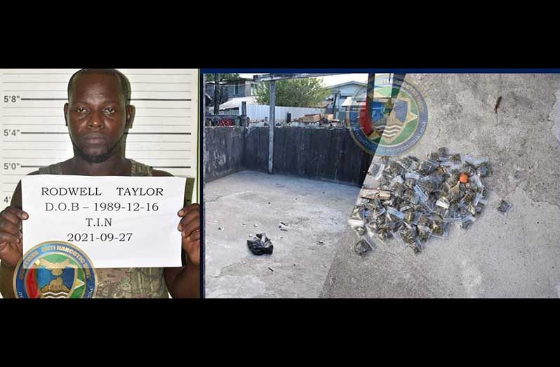 Rodwell Taylor and the narcotics the CANU officers retrieved