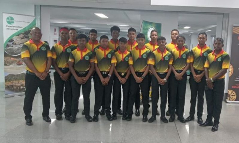 The Guyana U-15 team prior to departure for Grenada