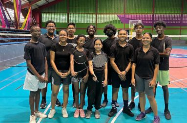 Guyana’s team to the CAREBACO Junior Badminton Tournament