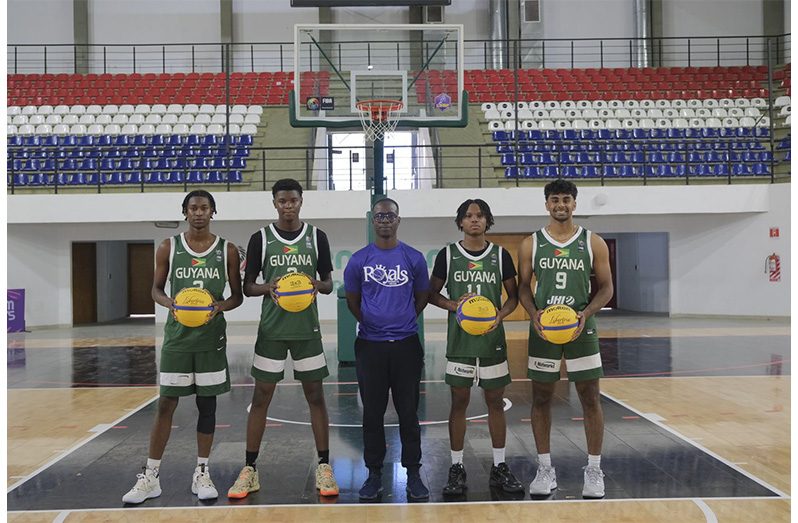 (L-R) Arren Vanlewin, Stephen George, Coach Willon Cameron, Domitre Ranking and Anish Ramlall