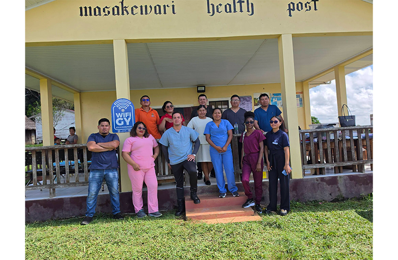 The team players of the Regional Health Service who participated in the specialised medical outreach to a far-flung village in Region Nine