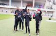 Guyana’s 4X400 Men’s relay team (from right) Malachi Austin, Enock Munroe, Kaidon Persaud and Gill De Neilson