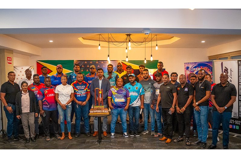 Minister Charles Ramson Jr., along with team captains, sponsors and other officials at the launch on Saturday, held at RS53 Restobar & Lounge