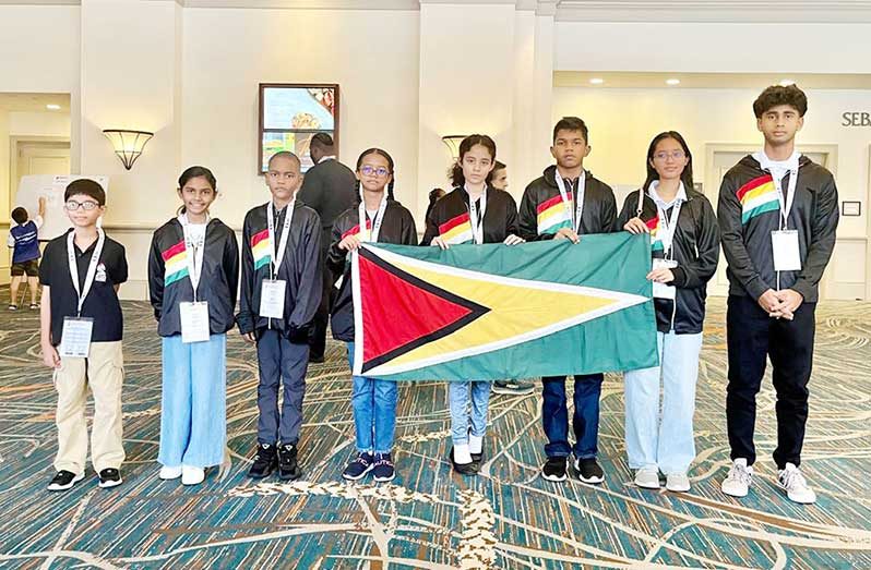 The Guyana team for the Pan American Youth Championships XXXIV in Orlando, Florida