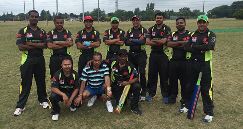 The victorious Enterprise team after Sunday’s victory over Restoration Warriors