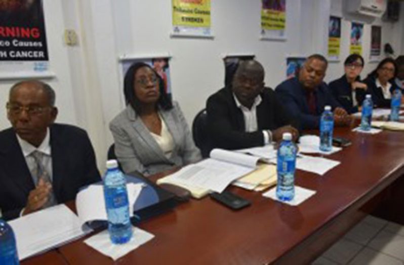 Demerara Tobacco Company’s lawyers and executives who met with the team from the Ministry of Public Health